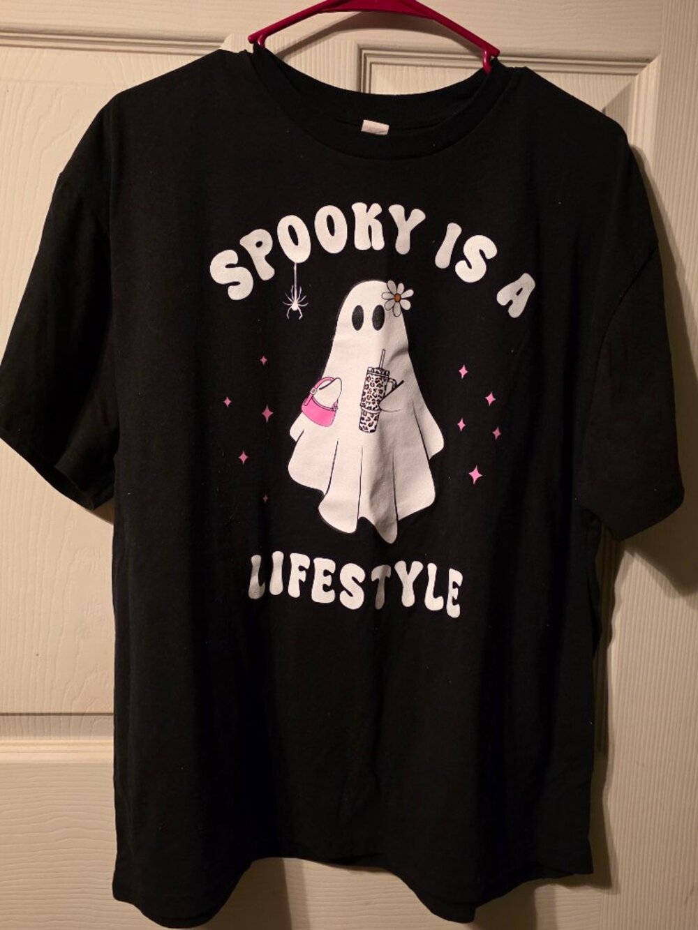 Black T-Shirt with Graphic Large